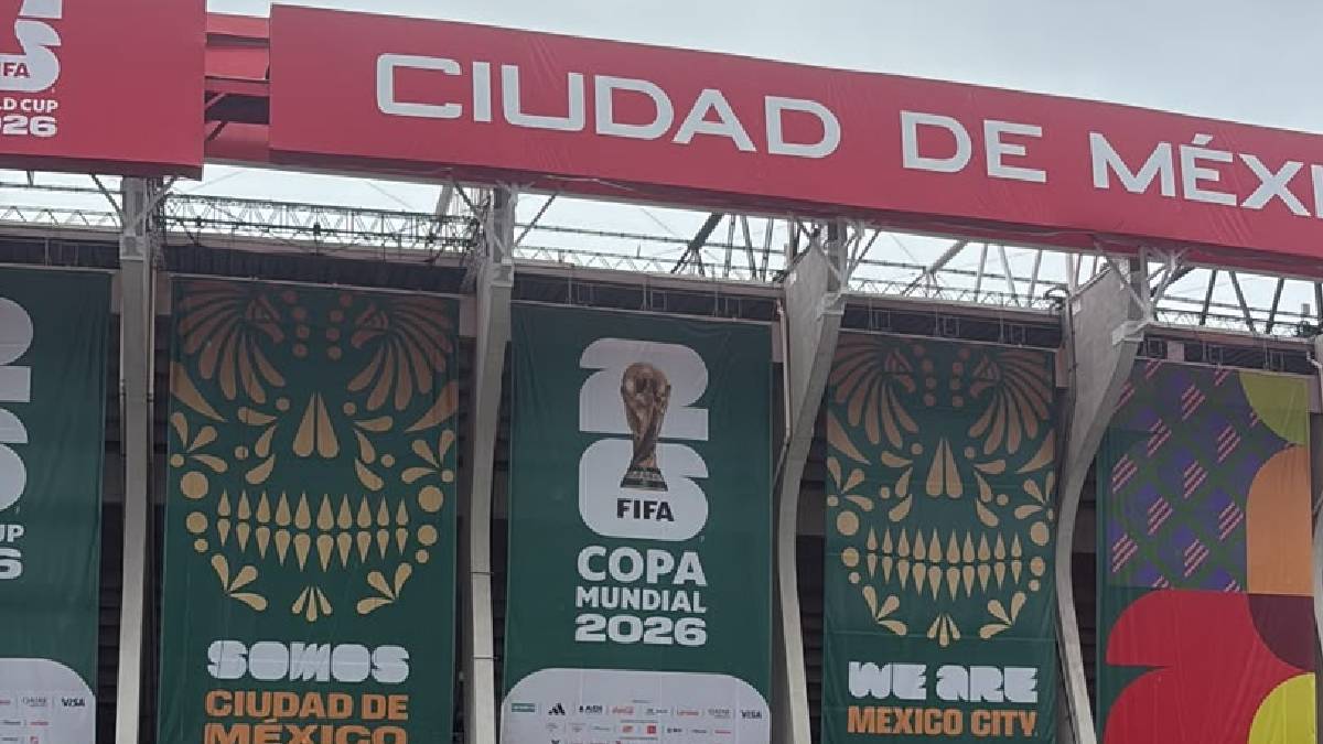 Estadio Ciudad de México se viste de gala: aparecen los primeros diseños del Mundial 2026 al exterior - Foto: Ituriel Pérez
