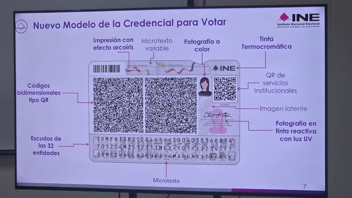 Así será la nueva credencial para votar del INE
