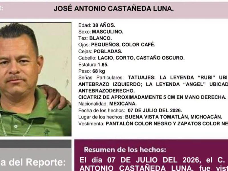 José Antonio Castañeda salió de Pénjamo a repartir medicamentos a Michoacán: Lleva 12 días desaparecido
