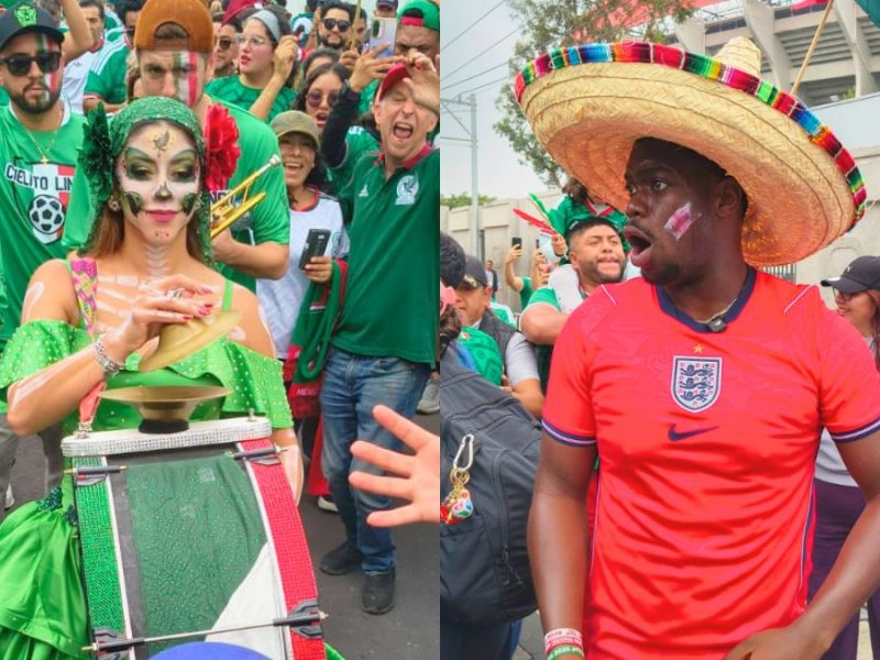 Una Catrina lidera la locura: La brutal fiesta de México ante Inglaterra
