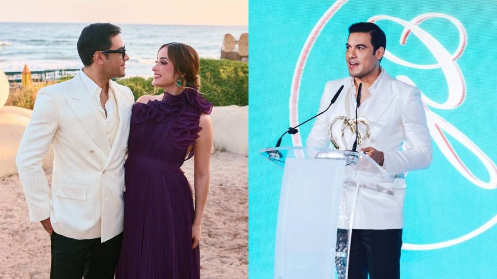 Carlos Rivera recibe el premio Global Gift Foundation junto a Cynthia Rodríguez