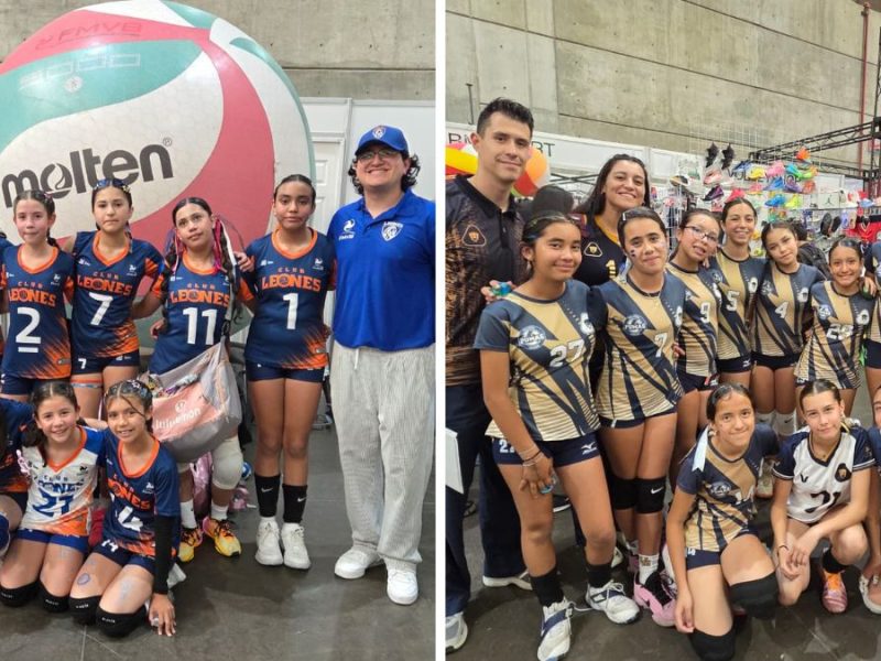 Club Leones y la UNAM respiran y comen voleibol en el Festival Nacional que se realiza en Poliforum