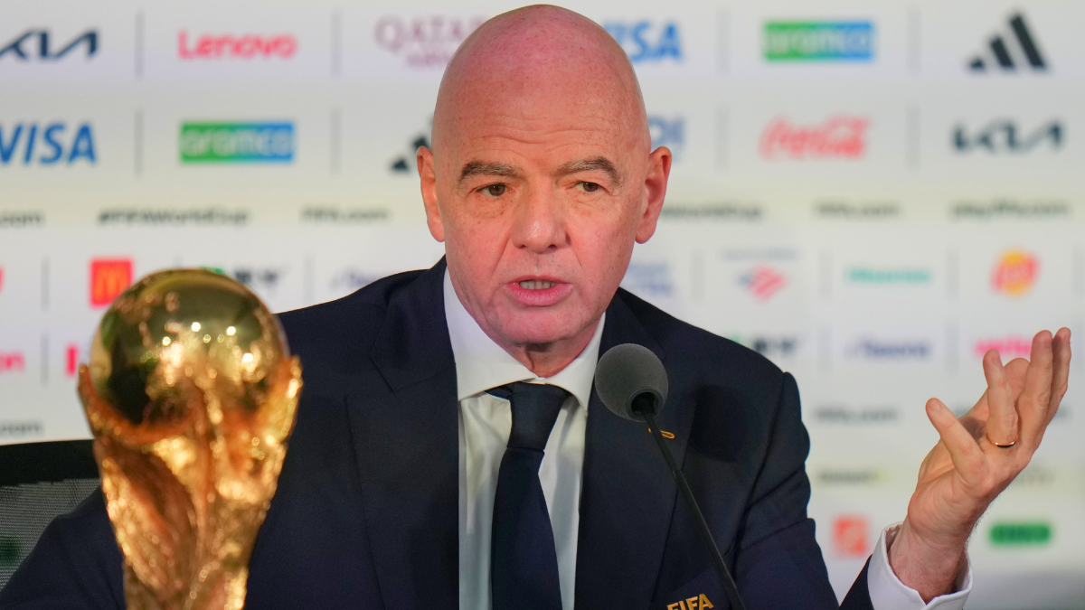 Gianni Infantino durante el Mundial 2026. AP.