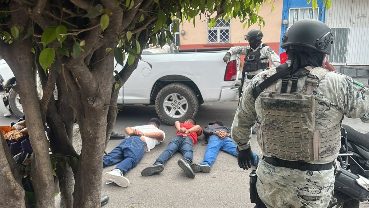 Tras una pequeña persecución, la Guardia Nacional los detuvo