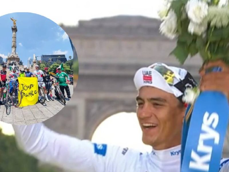Histórico podio de Isaac del Toro en el Tour de Francia desata festejos en el Ángel de la Independencia