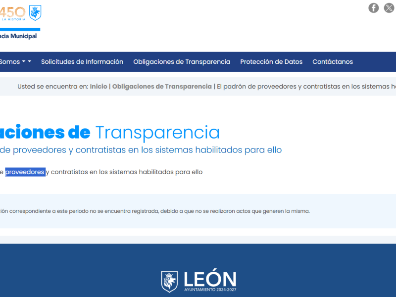 Portal de Transparencia en León se queda sin acceso a archivos tras hackeo