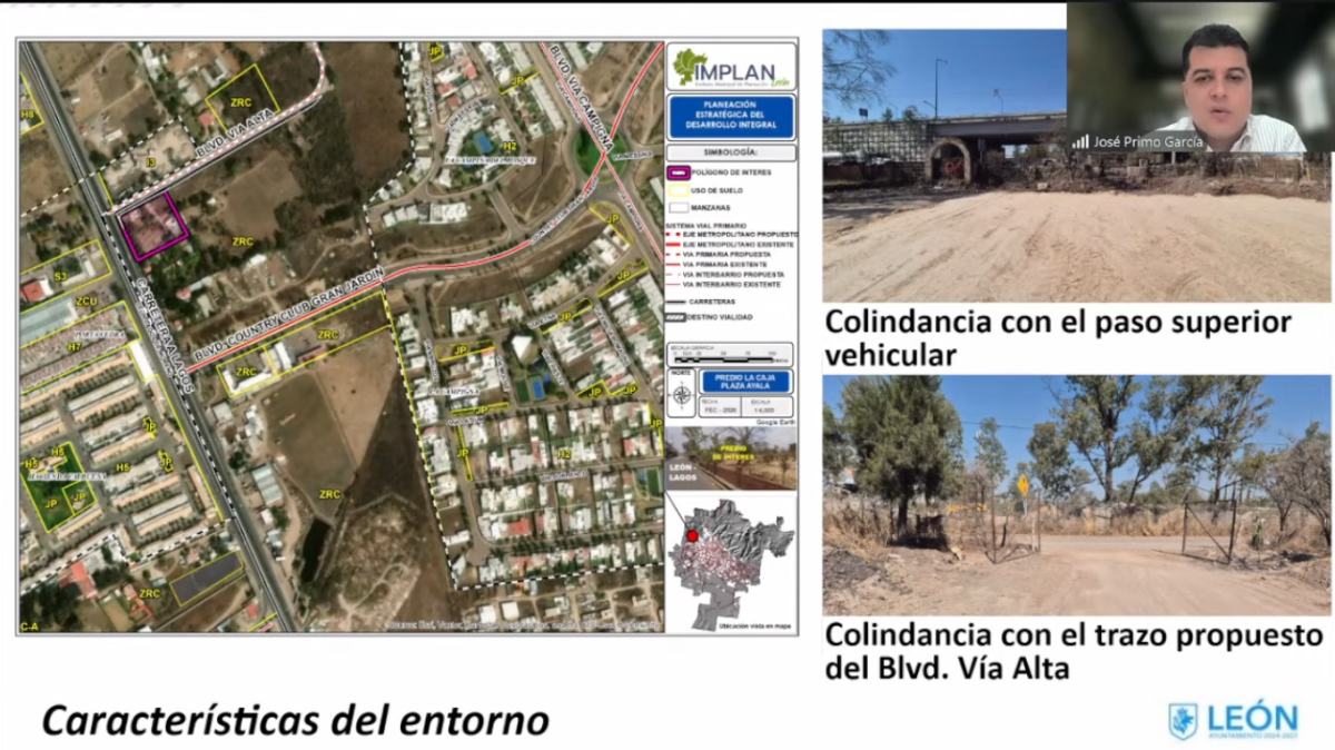 El proyecto de la plaza comercial que se construye a un costado de la carretera León-Lagos de Moreno