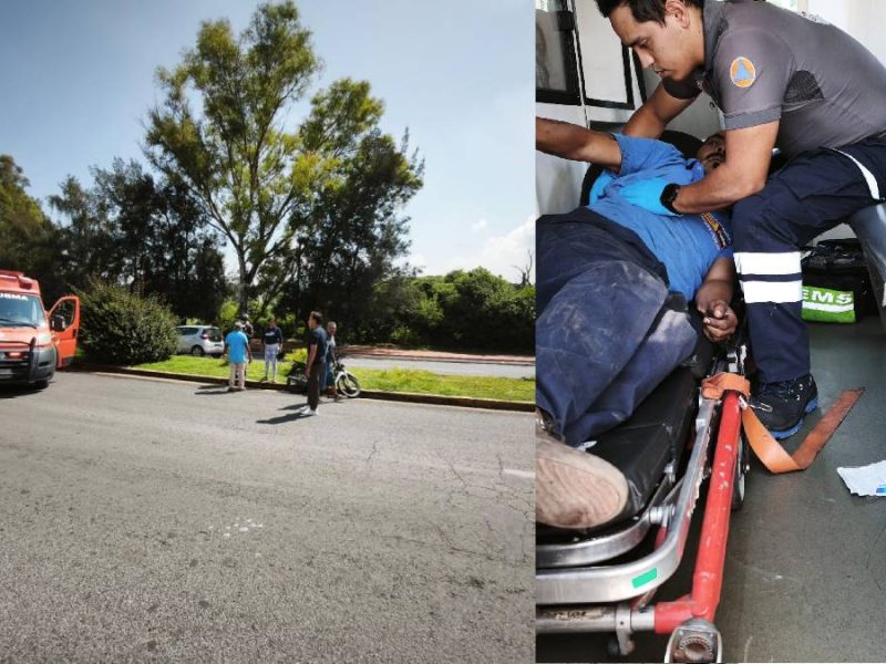 Grave accidente en Moroleón: Camioneta embiste a motociclista y lo manda con fracturas al hospital