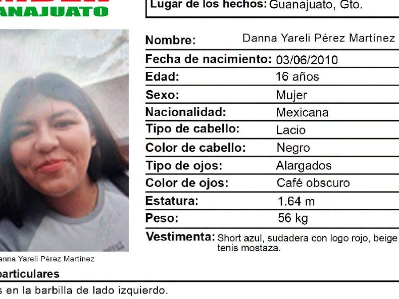 Buscan a Danna Yareli Pérez Martínez, de 16 años; desapareció en la capital