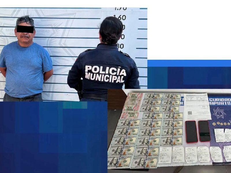 Es detenido en Villas con miles de dólares y lo ligan a robo de inmobiliaria