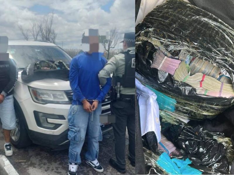 Llevaban una fortuna en la camioneta: Caen con 1.6 millones de pesos en Apaseo el Grande