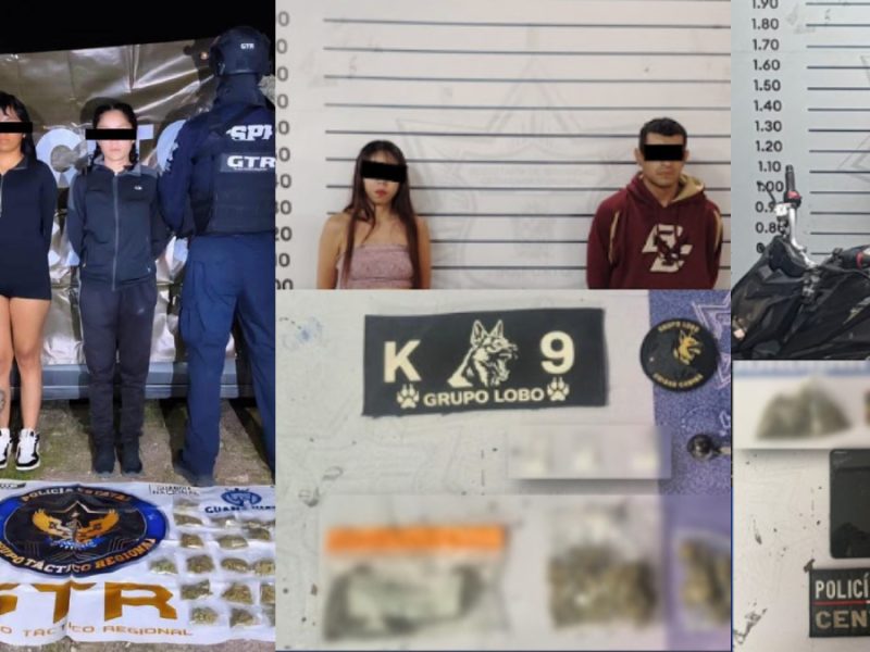 Caen 5 con cientos de dosis de droga en operativos de León e Irapuato