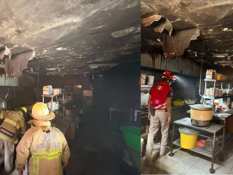 Fuerte incendio en restaurante de Irapuato deja a un hombre con quemaduras en la cara y brazos