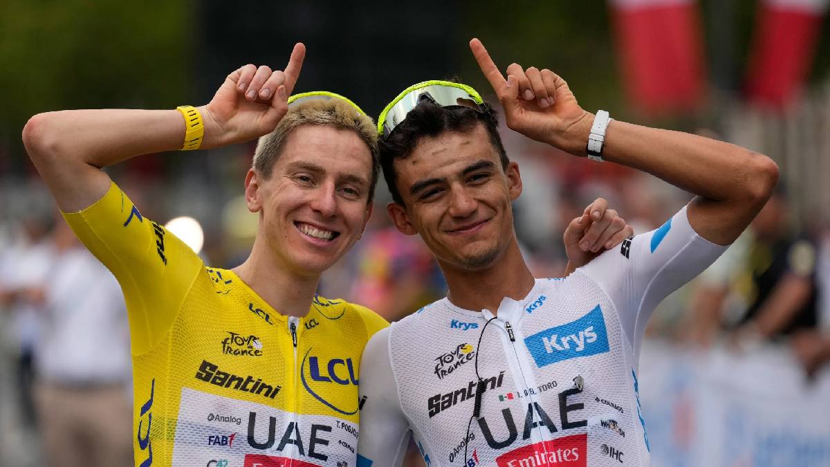 Isaac del Toro y su gran amistad con Tadej Pogacar- Foto: Tour de Francia.