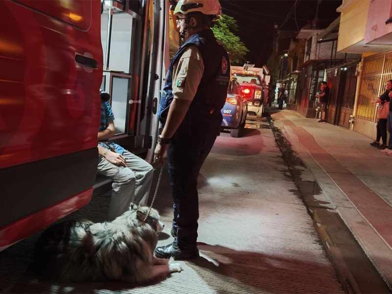 Cortocircuito en refrigerador provoca incendio en casa de León; rescatan a menor y su mascota