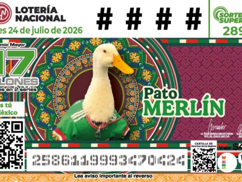 Del Mundial al billete de Lotería: Homenajean al Pato Merlín con sorteo especial