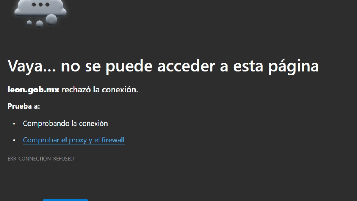 página León fuera de servicio