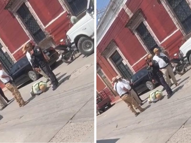 Le pidió detenerse y lo arrolló: Embisten a agente de Tránsito en el Centro de Silao