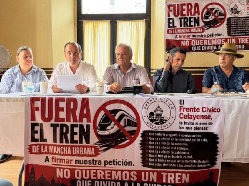 Exigen cambiar trazo de tren de pasajeros en Celaya; ahorrarían 5 mil millones
