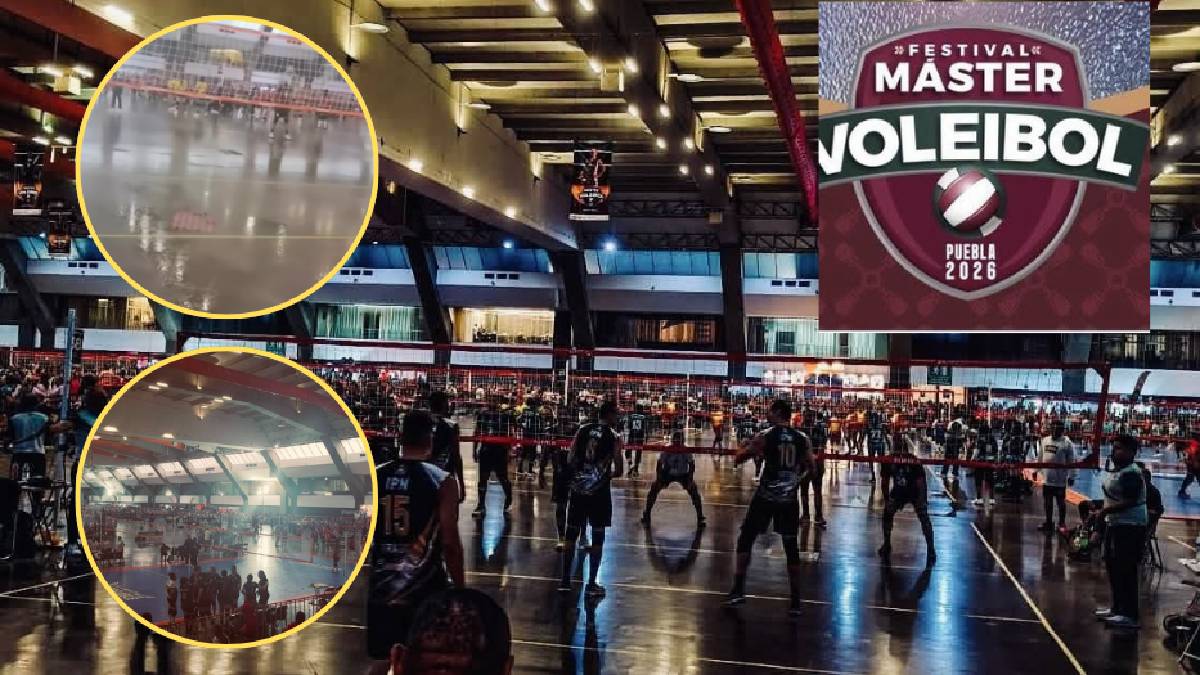 Exigen el regreso del Festival Máster de Voleibol a León; critican sede en Puebla por iluminación y goteras - Capturas.