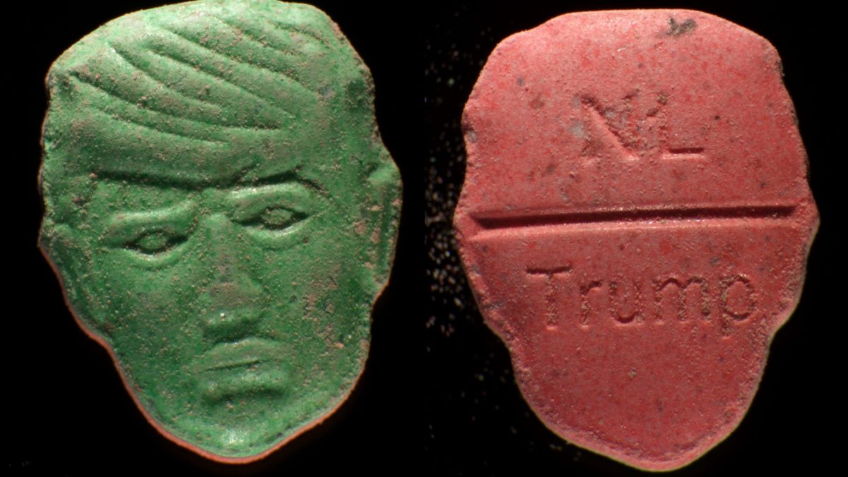 Advierten por pastillas de éxtasis con la forma de Donald Trump