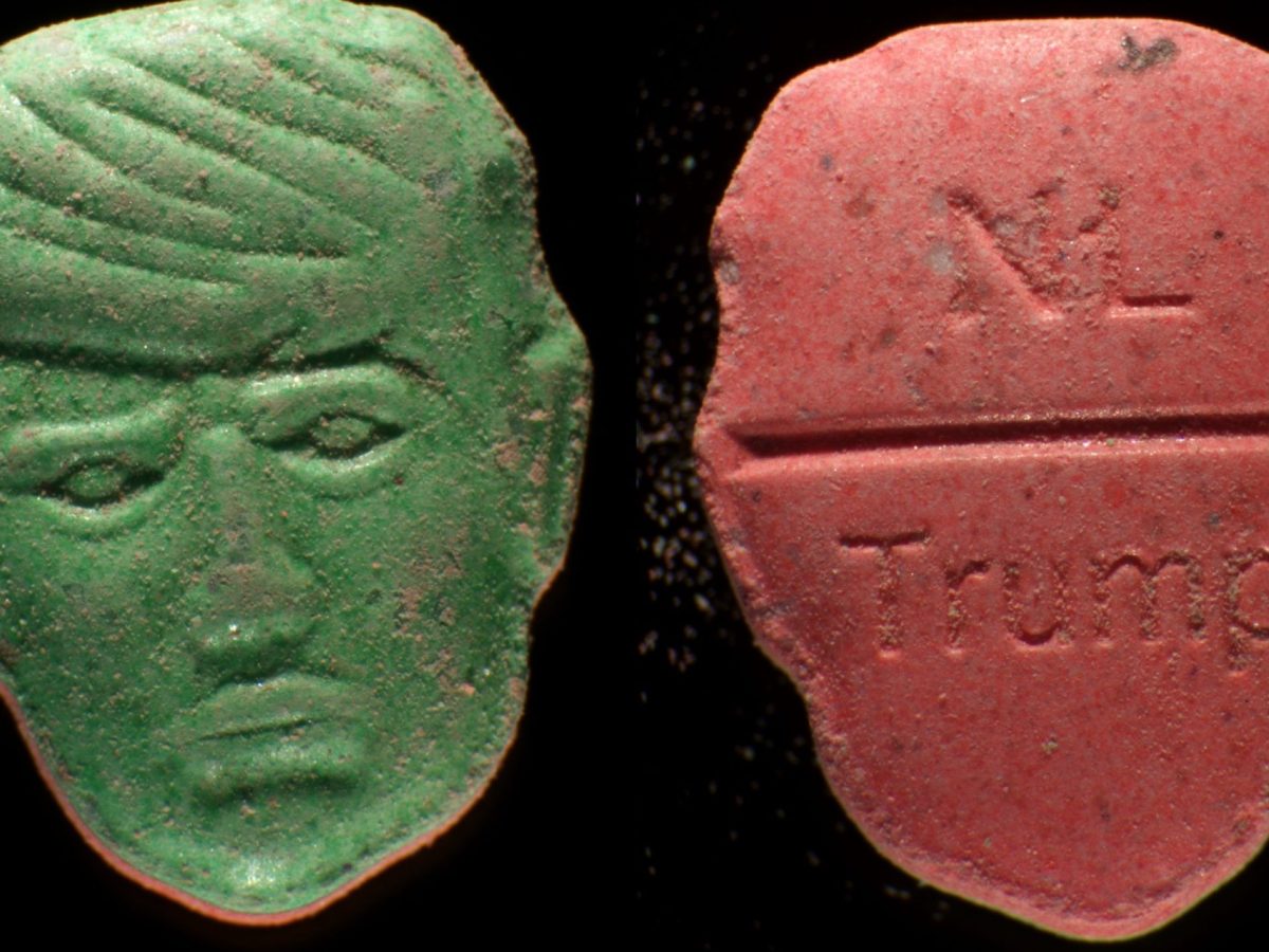 Alertan por mortales pastillas de éxtasis con la cara de Donald Trump