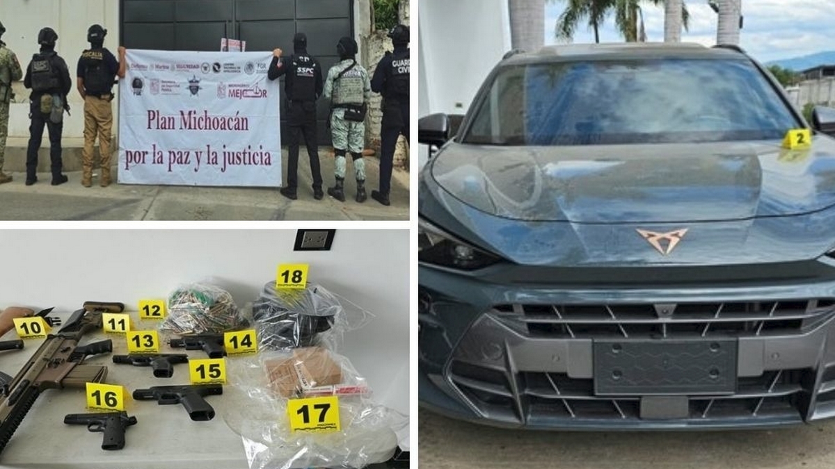 Aseguran arsenal en Michoacán