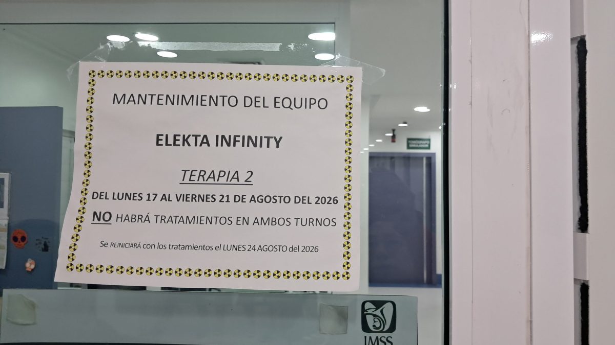 Falla aparato en el IMSS T1 de León y deja a pacientes con cáncer sin radioterapia