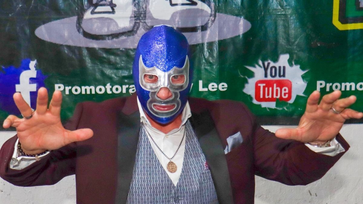 Blue Demon Jr. presentó su función en León. Mary Ochoa.