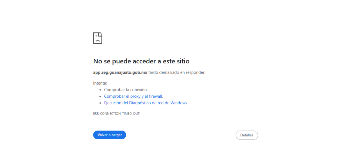 El sitio web de la Secretaría de Educación de Guanajuato