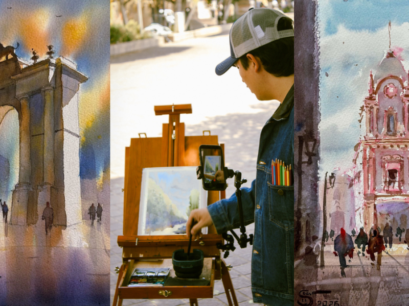 Conoce al artista Óscar Watercolor: Del diseño urbano al arte vivo