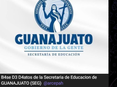 Reportan filtración de datos de 95 mil empleados de la Secretaría de Educación de Guanajuato
