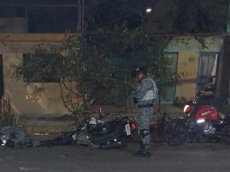 Sufre Guardia Nacional fractura expuesta  al derrapar su moto durante persecución en Celaya