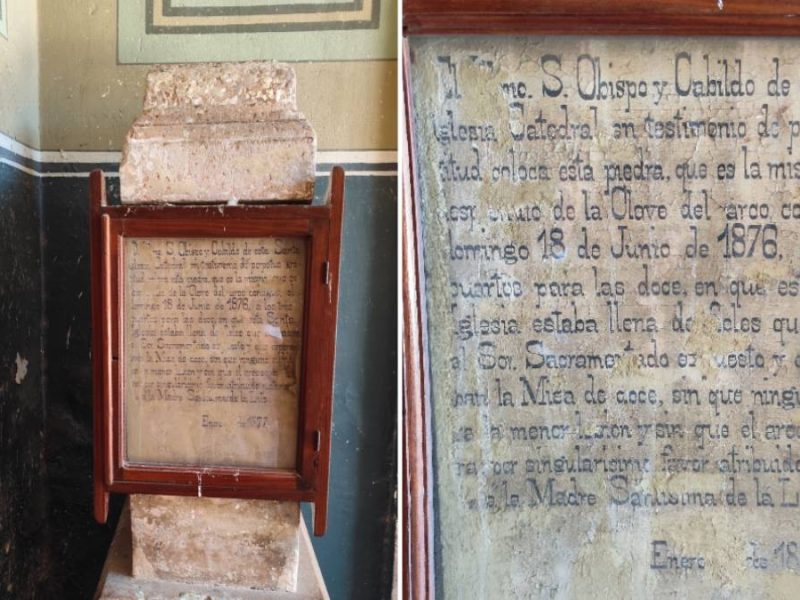 La piedra que cayó dentro de la Catedral de León frente a cientos de fieles