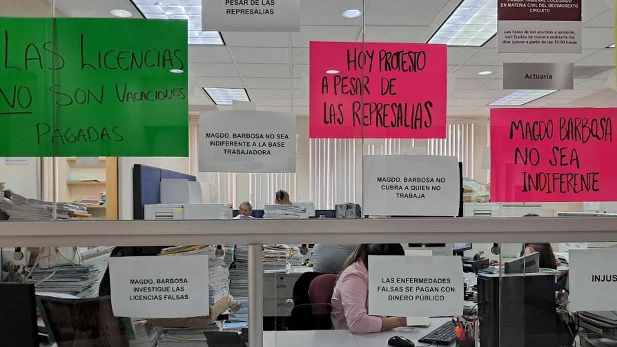 Protesta en Tribunal Judicial