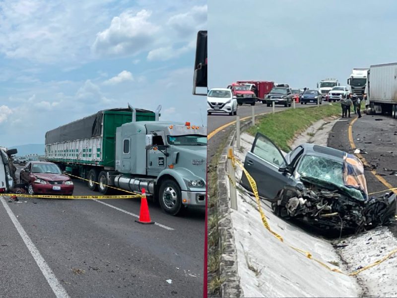 Mueren tres personas en choque múltiple en la carretera Pénjamo-Abasolo