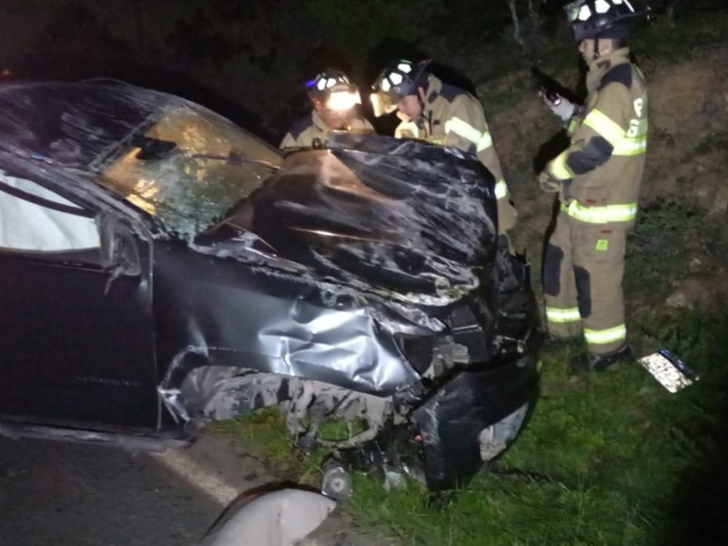 Choque de frente entre dos autos deja 3 heridos en la Guanajuato-Dolores Hidalgo