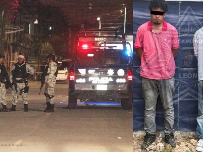 Caen dos hombres con arma y drogas en León; los vinculan con homicidio de una mujer en Valle de Jerez