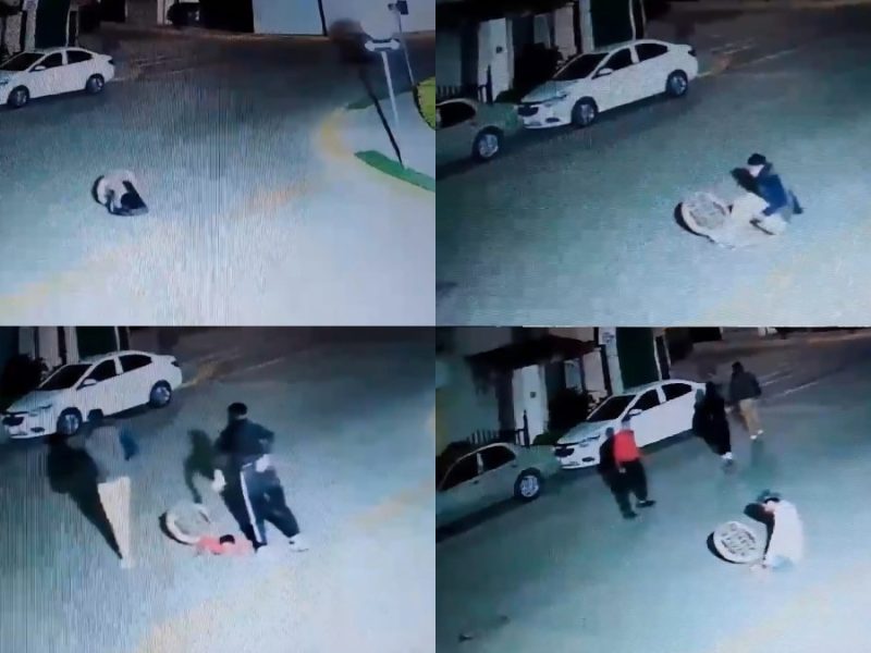 Salen de alcantarilla tras huir de agresión en la tubería en que viven