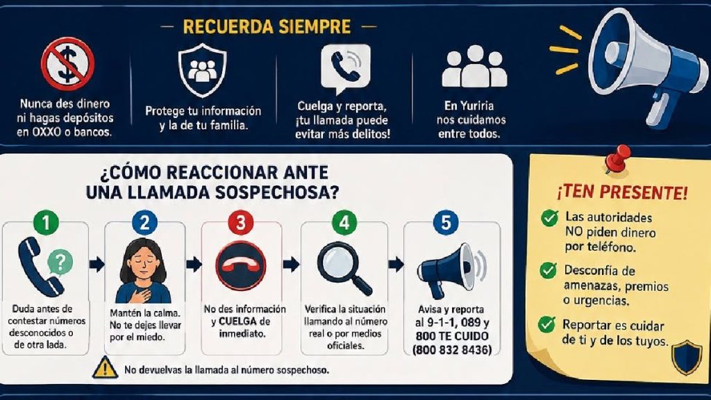 Alertan en Yuriria sobre nuevo modus operandi de extorsionadores