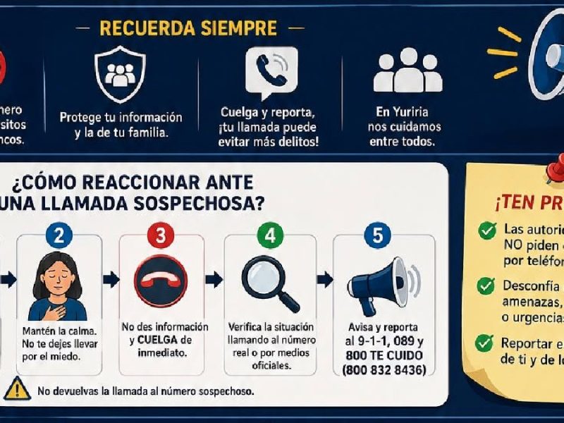Alertan en Yuriria sobre nuevo modus operandi de extorsionadores