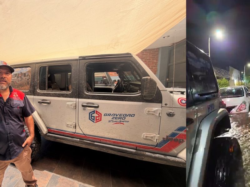 Héroe sin capa: Mauricio usó su Jeep para rescatar 15 vehículos varados
