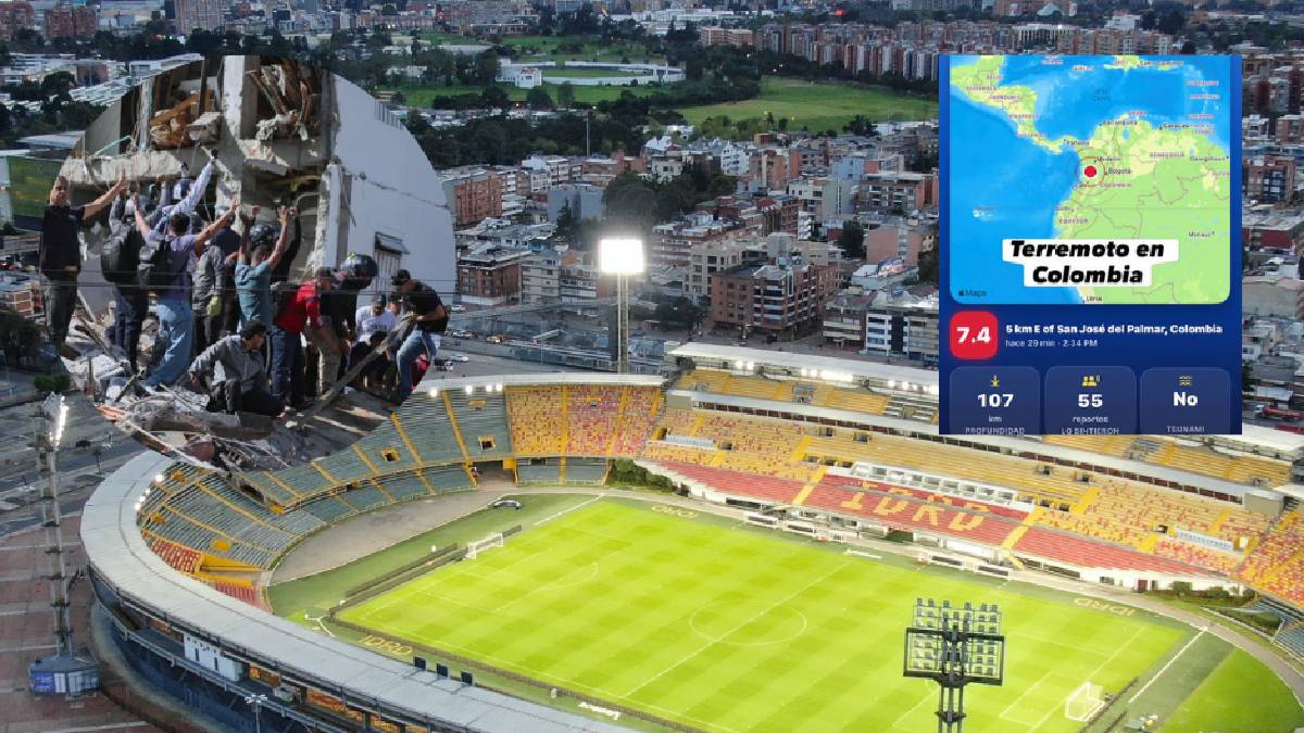 Sismo de magnitud 7.4 en Colombia obliga a suspender la jornada del futbol profesional - Foto: AP y DIMAYOR.
