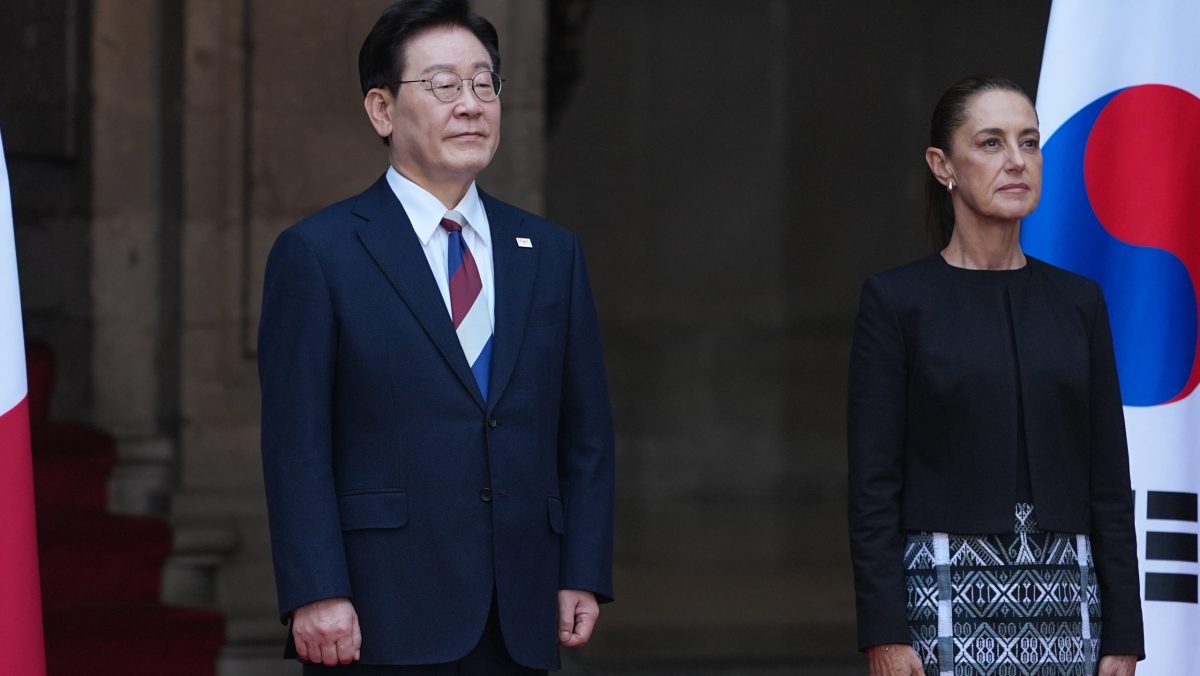 Lee Jae Myung, presidente de Corea del Sur, y Claudia Sheinbaum.