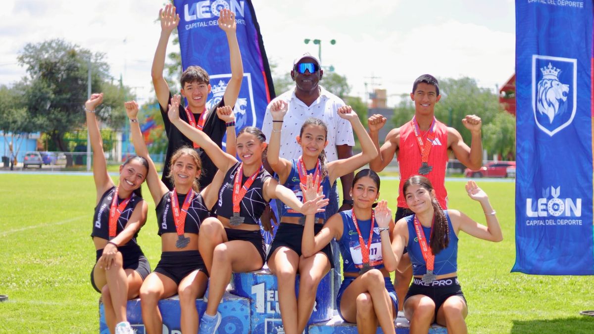 Atletas destacados en el estatal de pista y campo rumbo al Maratón León 2026. Comude León.