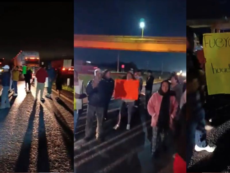 Pobladores bloquean carretera 57 en Iturbide; exigen cierre de planta de combustible asegurada