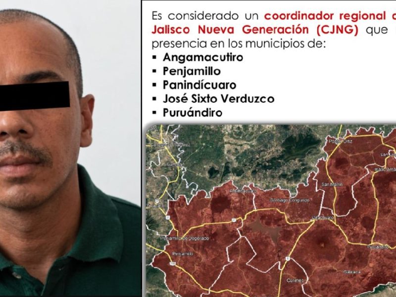 Detienen en Michoacán a “El Señor de la T”, presunto líder del CJNG en el Bajío