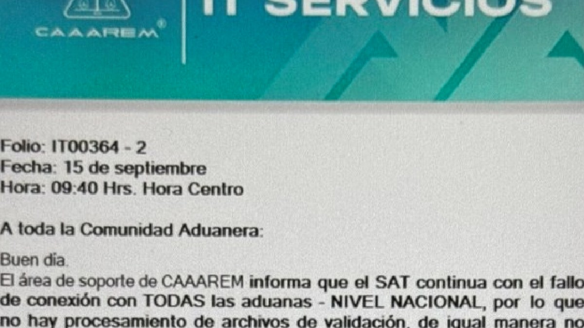 Fallas aduanas SAT
