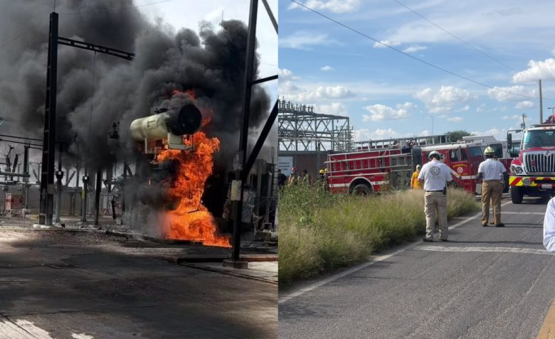 Incendio en subestación CFE Silao
