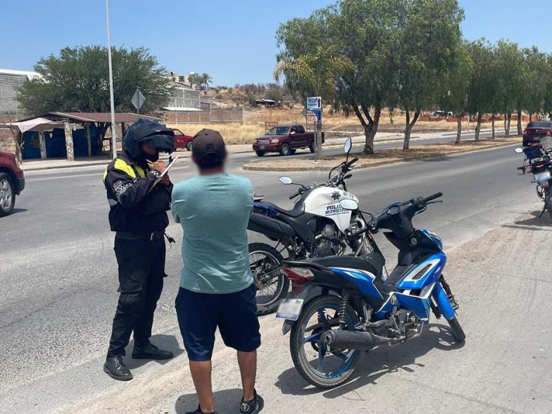 Suben 5.4% las infracciones a motociclistas sin casco en San Francisco del Rincón